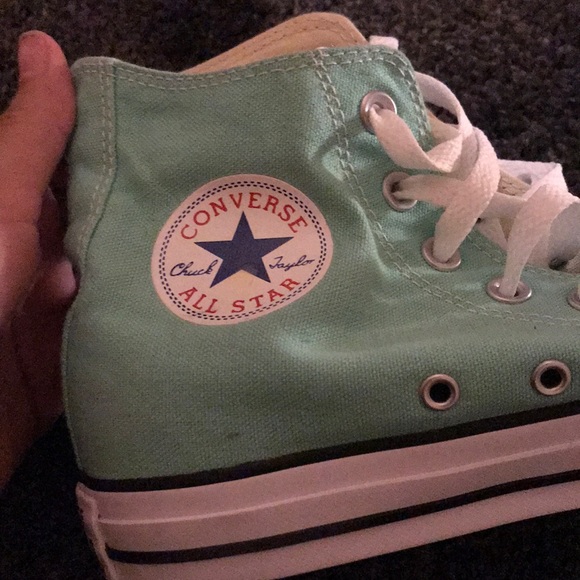 Converse mint green high tops - Picture 2 of 4